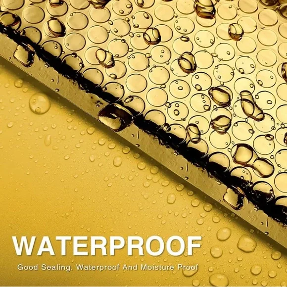 10 Count - 4x8 Gold Metallic Bubble Mailers - Picture 3 of 3